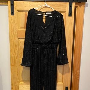 Black sequin jumpsuit